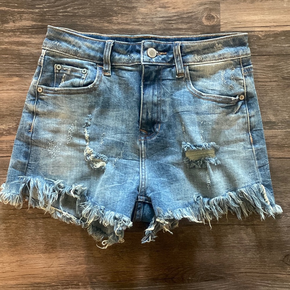 High Rise Denim Shorts